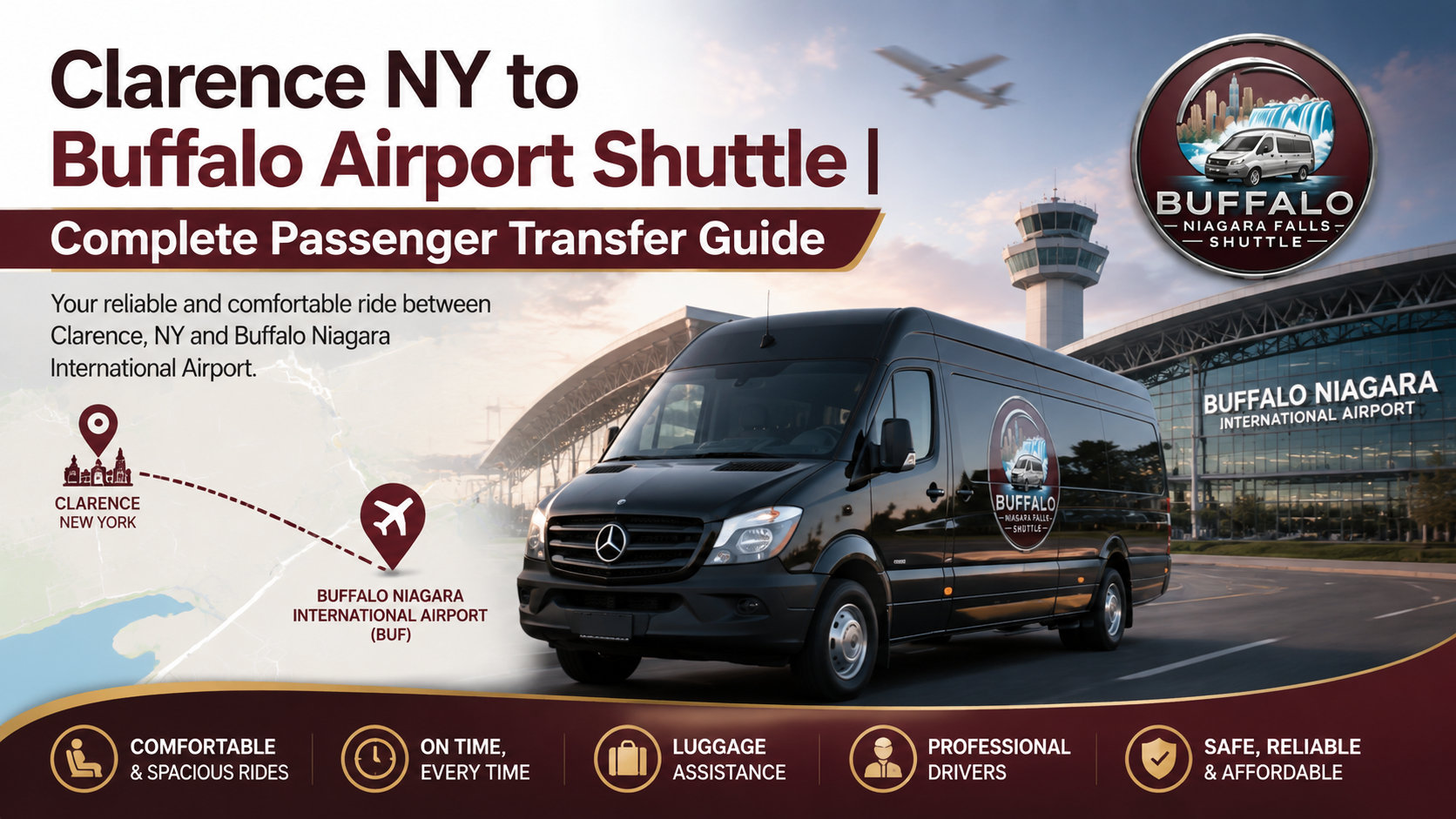 Clarence NY to Buffalo Airport Shuttle | Complete Passenger Transfer Guide