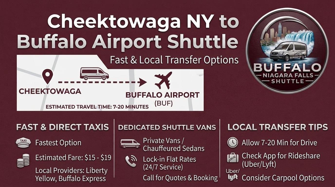 Cheektowaga NY to Buffalo Airport Shuttle | Fast & Local Transfer Options