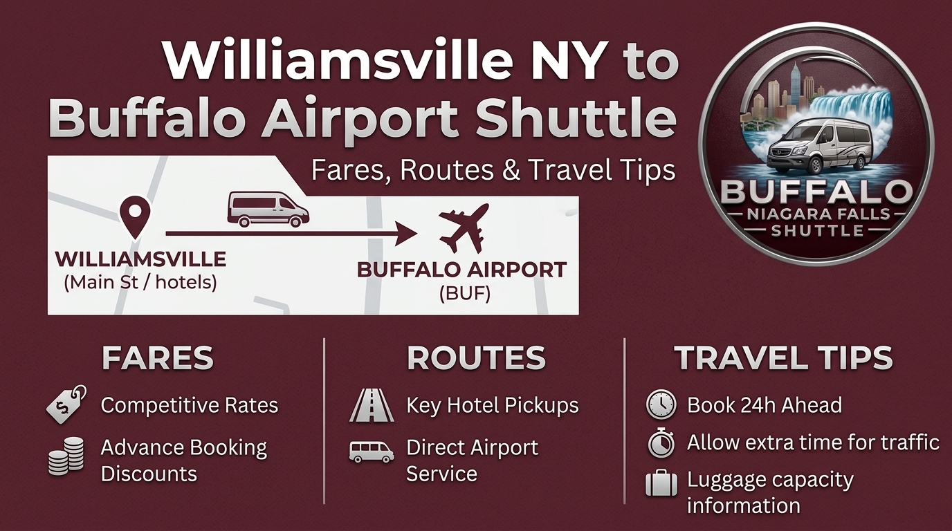 Williamsville NY to Buffalo Airport Shuttle: Fares, Routes & Travel Tips